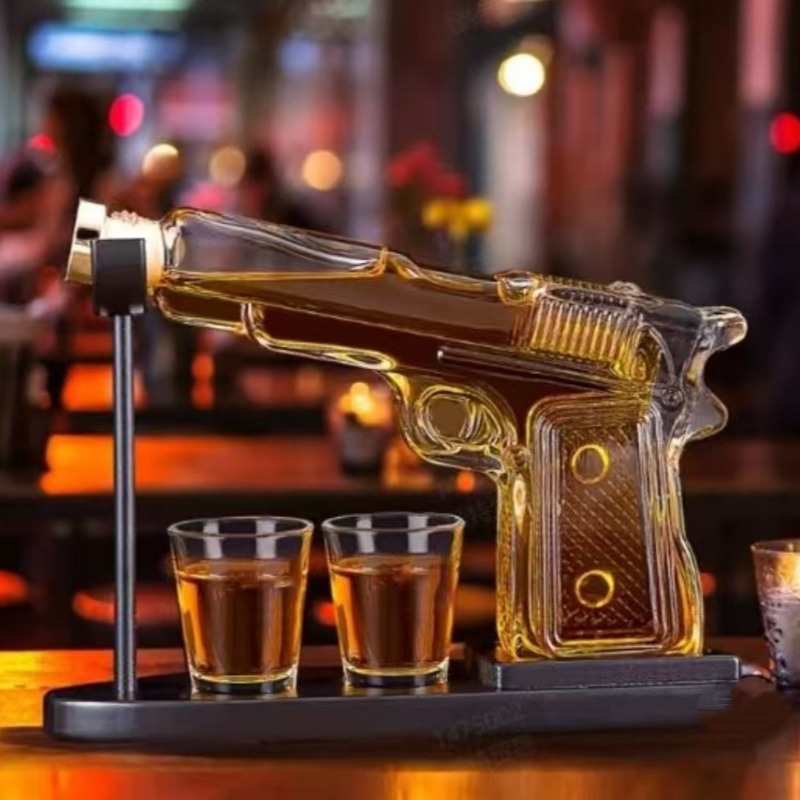 Glass Decanter Whiskey - Декантер-пистолет Sandhawk из стекла для виски