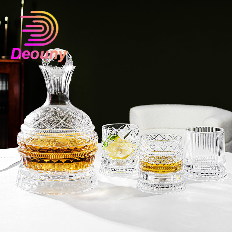 Glass Decanter Whiskey - Вращающийся графин для вина DEOUNY European