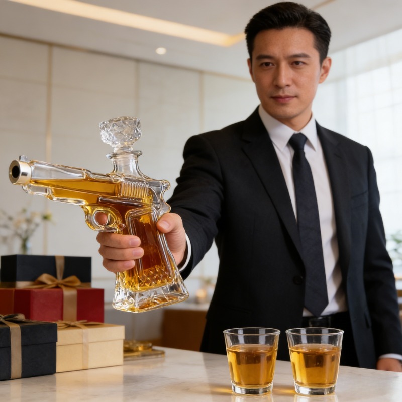 Декантер-пистолет Sandhawk из  – обзор и цена Glass Decanter Whiskey