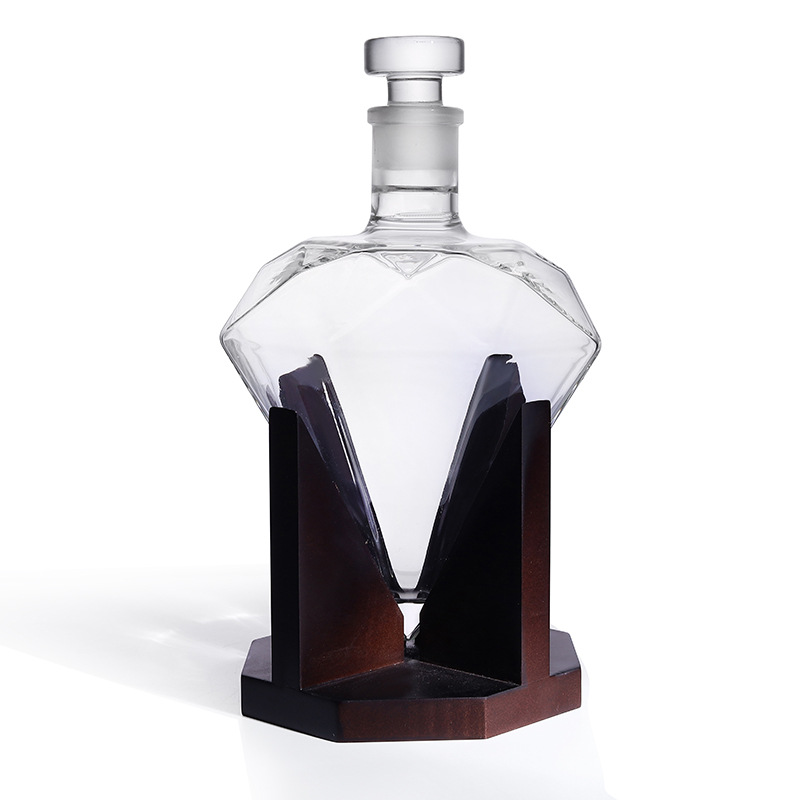 Декантер для виски с алмазной  – обзор и цена Glass Decanter Whiskey